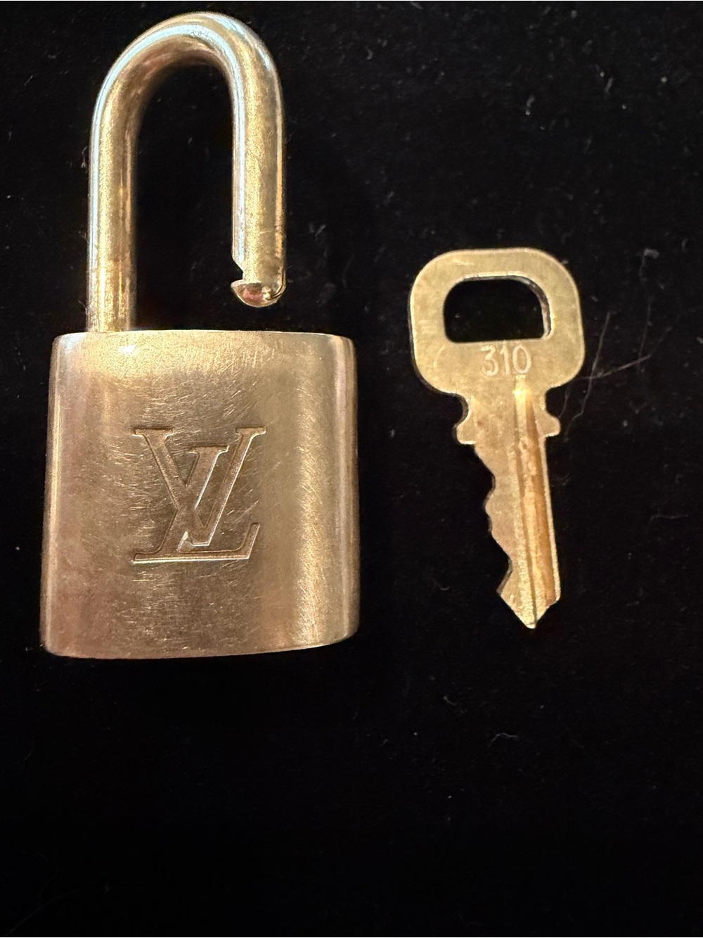 Vintage Authentic Louis Vuitton Padlock and Key